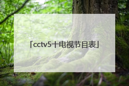 cctv5十电视节目表