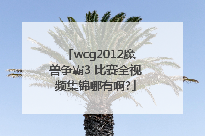 wcg2012魔兽争霸3 比赛全视频集锦哪有啊?